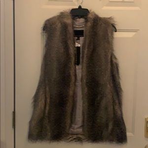 Banana Republic fur vest never been worn